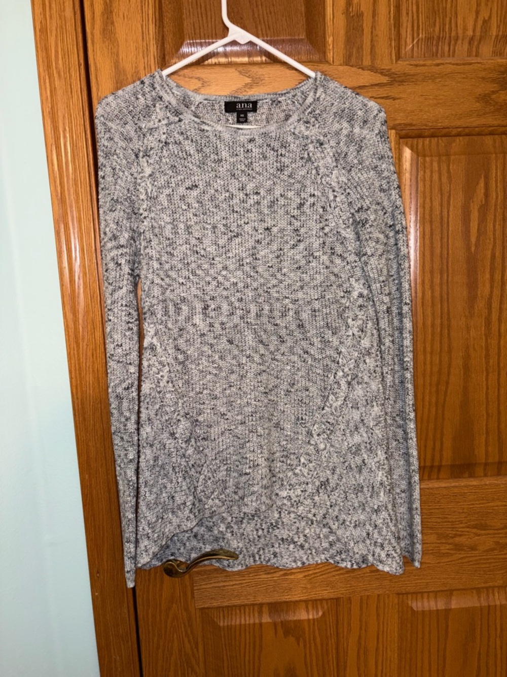 a.n.a Gray Marled Knit Pullover